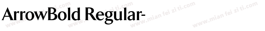 ArrowBold Regular字体转换